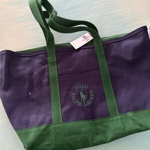 Polo by Ralph Lauren Green and Blue Tote
